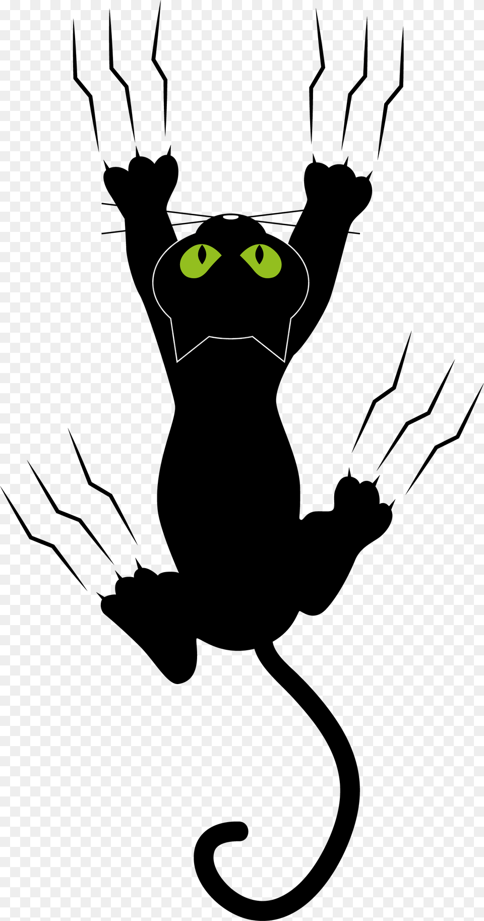 Cat Kitten Dog Paw Gato Escorregando, Silhouette, Stencil, Person, Animal Free Png