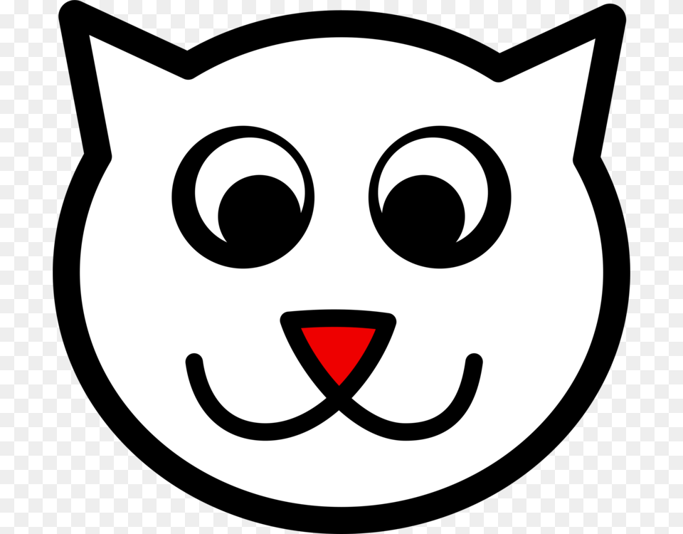 Cat Kitten Drawing Face Smiley, Stencil Png Image