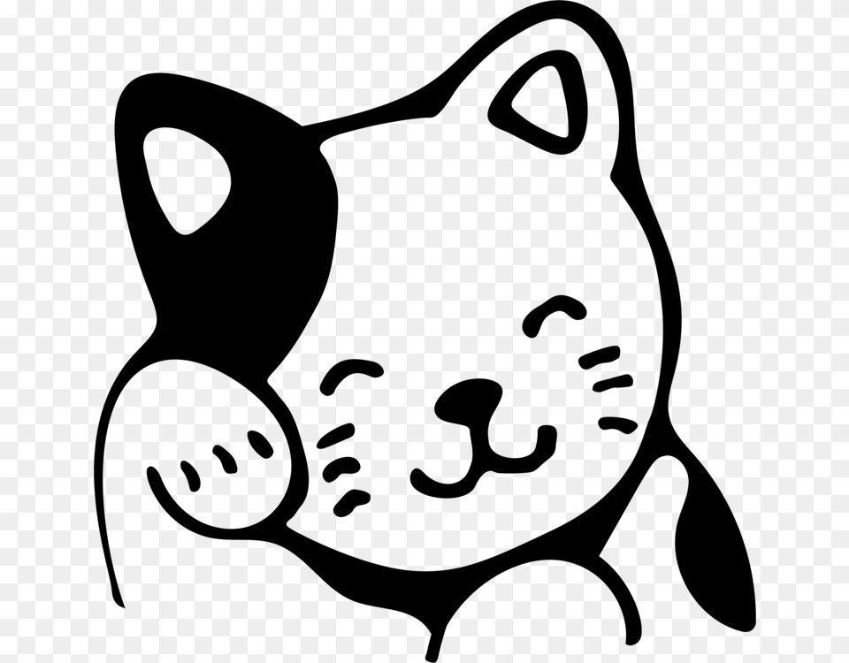 Cat Kitten Line Art Computer Icons, Gray Free Transparent Png