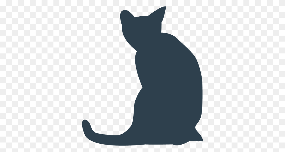 Cat Licking Silhouette, Animal, Mammal, Pet, Egyptian Cat Png Image