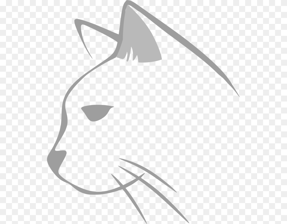 Cat Line Art Kitten Drawing Silhouette, Animal, Mammal, Pet, Stencil Png