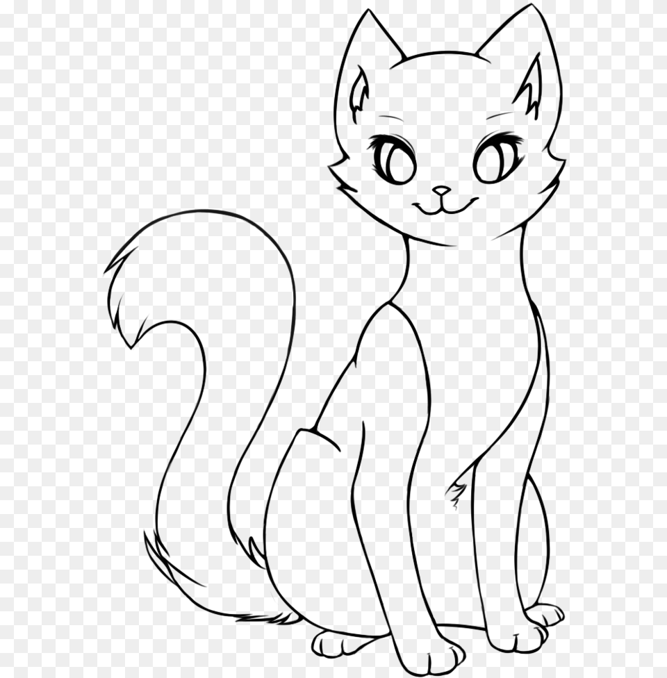 Cat Lineart By Goldiewishes Cat Lineart, Silhouette Free Png