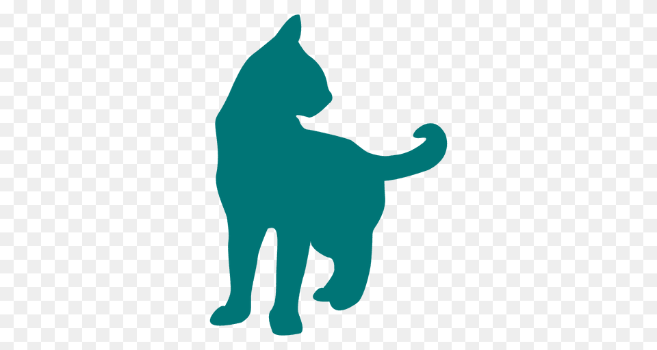 Cat Looking Side Silhouette, Animal, Bear, Mammal, Wildlife Free Png