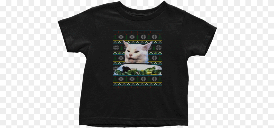 Cat Meme Christmas American Af, Clothing, T-shirt, Animal, Mammal Free Png Download
