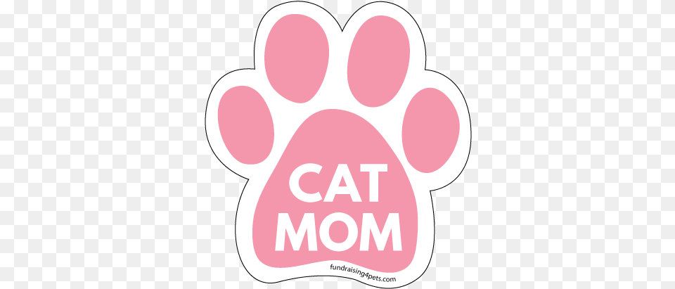 Cat Mom Paw Print Magnet Pink New Circle, Sticker, Home Decor Free Transparent Png