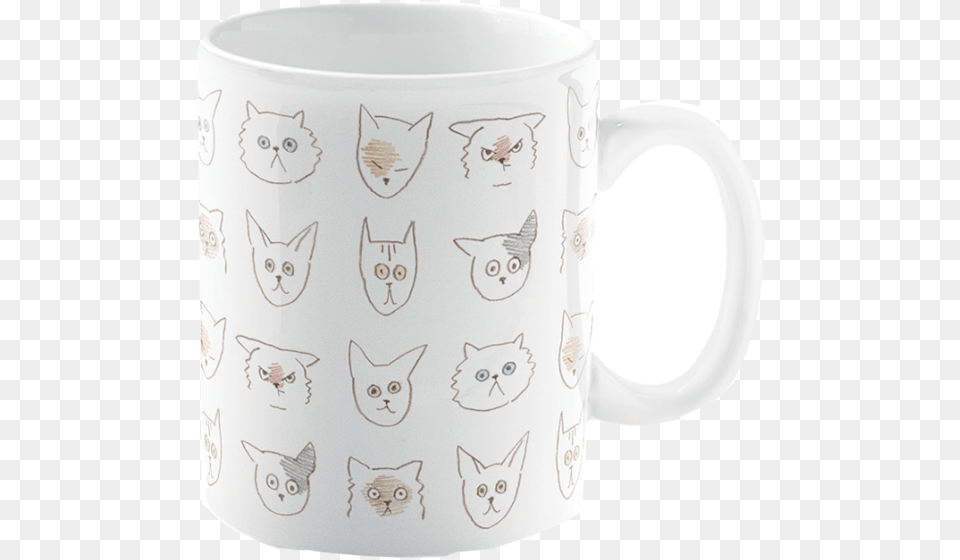 Cat Mug Coffee Cup, Pottery, Art, Porcelain, Pet Free Png