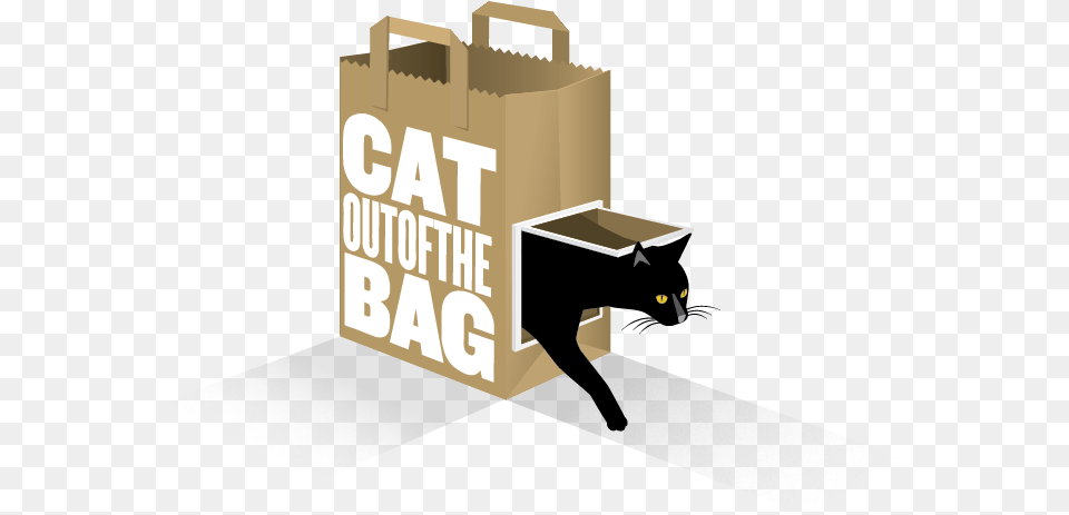 Cat Out Of The Bag Graphic Design, Box, Cardboard, Carton Png