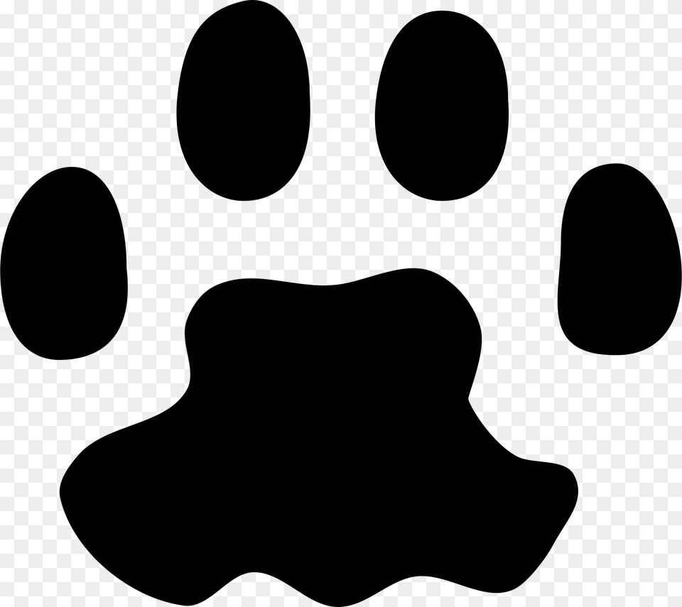 Cat Paw Clip Art, Gray Free Transparent Png