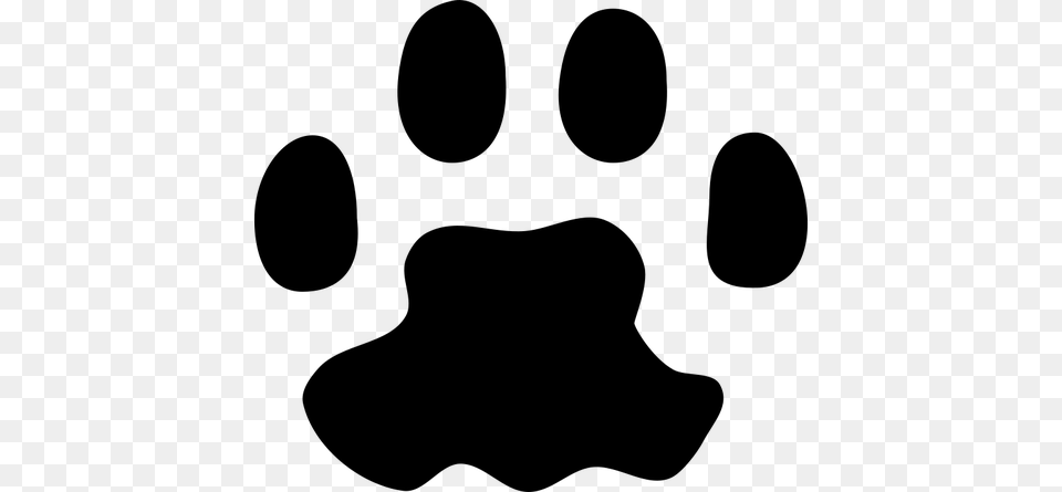 Cat Paw Print, Gray Png Image