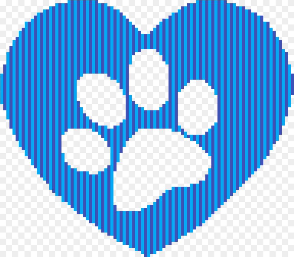 Cat Paw Print And Heart Free Png
