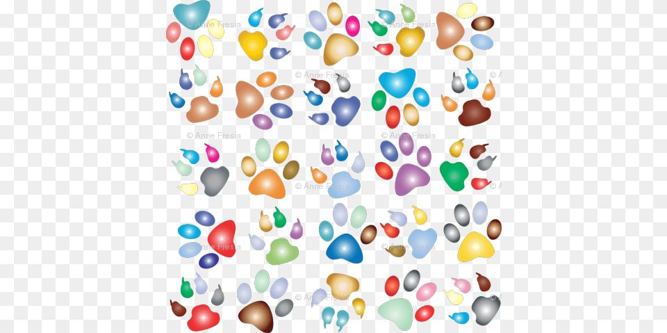 Cat Paw Print Background, Paper, Balloon, Confetti Free Png Download