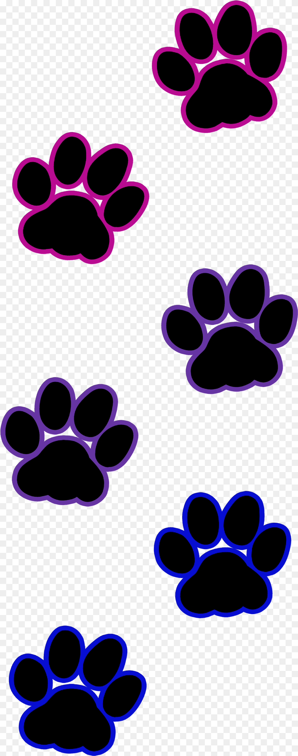 Cat Paw Print Bisexual Cat Paws Print Purple, Accessories, Light, Pattern Free Png Download