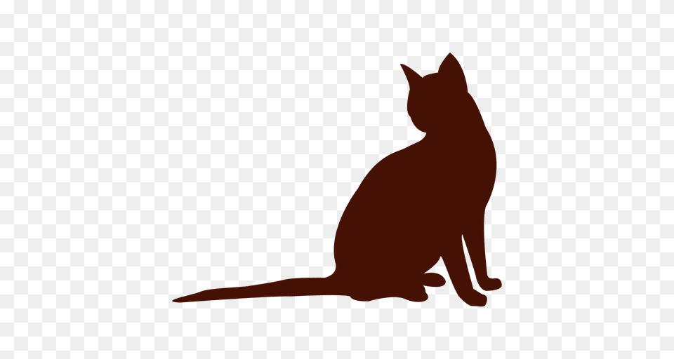 Cat Pet Silhouette Sitting, Animal, Mammal, Egyptian Cat Free Transparent Png