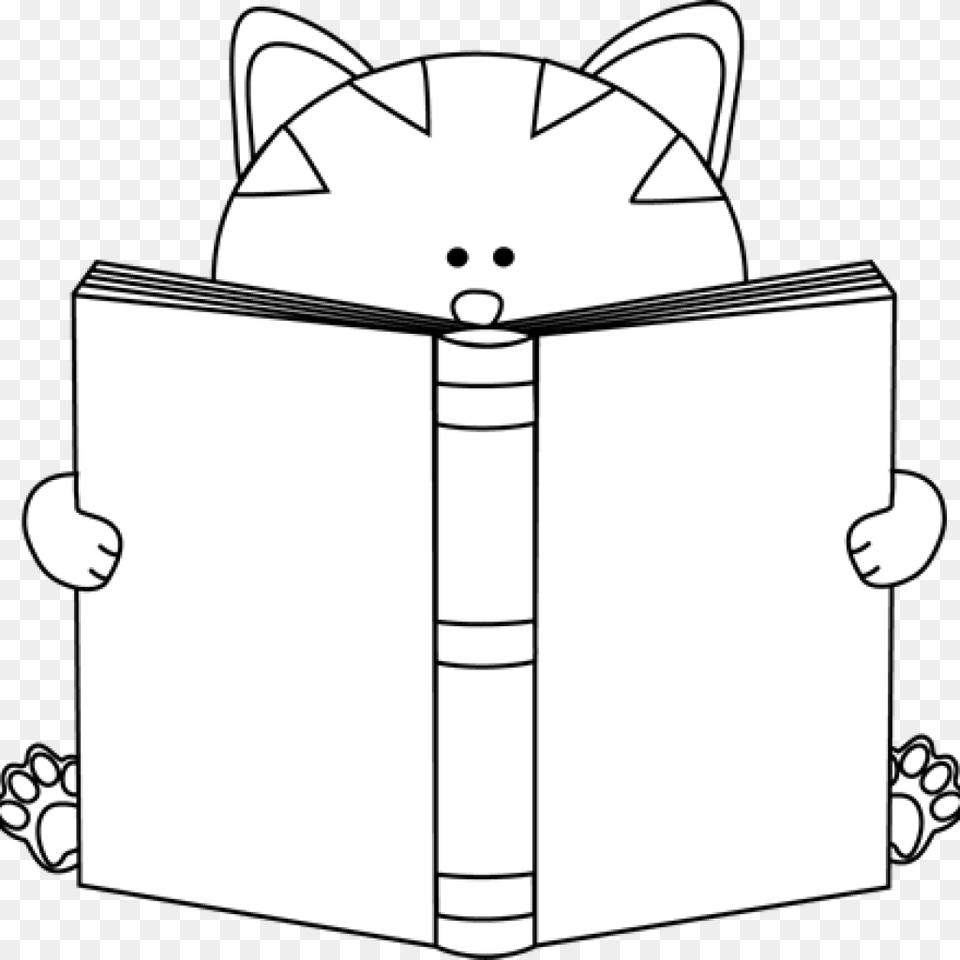 Cat Reading A Book Clipart Clip Art Of Winging Free Transparent Png