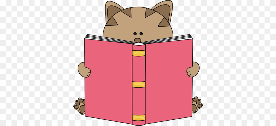 Cat Reading Book Clip Art, Person, Publication, Lawn Mower, Lawn Png Image