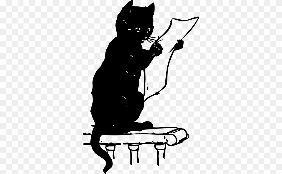 Cat Reading Clip Art, Silhouette, Animal, Mammal, Pet Free Transparent Png