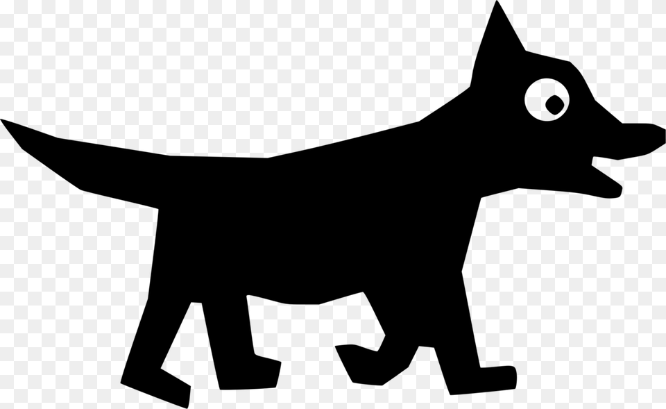Cat Red Fox Black And White Drawing, Gray Png Image
