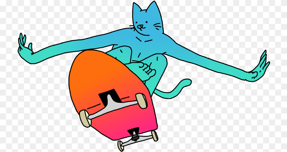 Cat Ripndip Thrasher Skate Freetoedit Leon Karssen Skateboard, Nature, Outdoors, Sea, Sea Waves Free Png Download