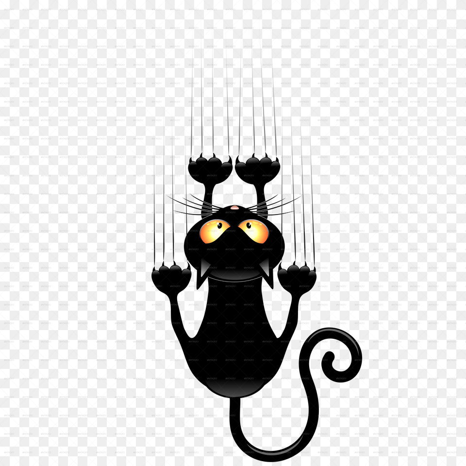 Cat Scratches Clipart Jpg Black Cat Cartoons Group Black Cat Scratch Cartoon, Light Free Png