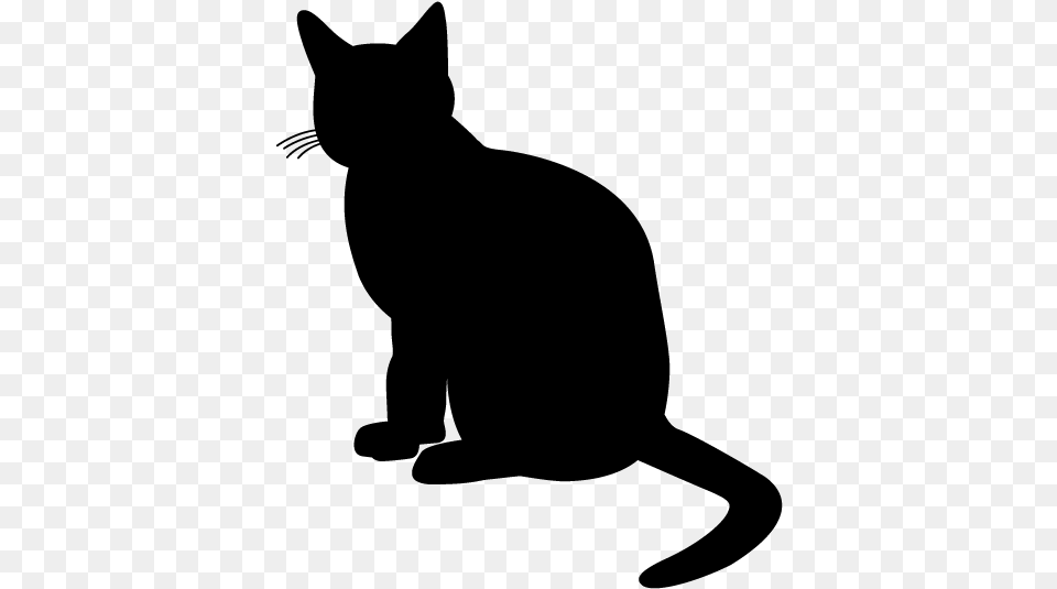 Cat Silhouette Animals Illustration, Gray Png