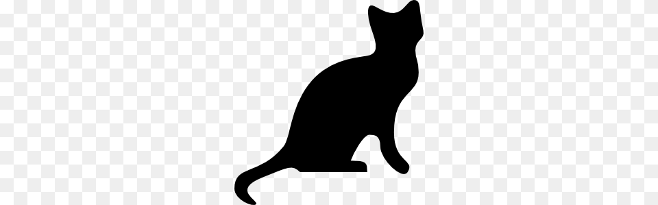 Cat Silhouette Cliparts, Gray Free Png