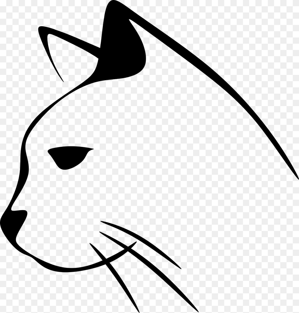 Cat Silhouette Outline Desktop Backgrounds, Gray Free Transparent Png