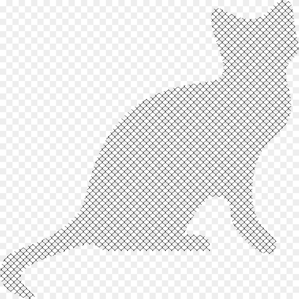 Cat Silhouette This Icons Design Of Meshed, Gray Free Transparent Png