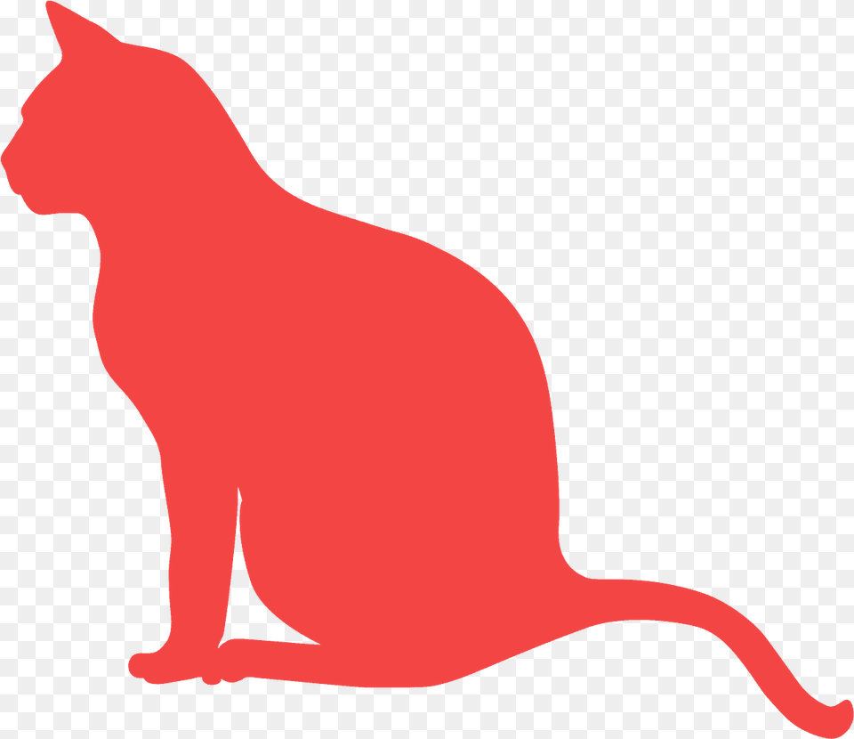Cat Silhouette Vector Red, Animal, Mammal, Pet, Egyptian Cat Free Png Download