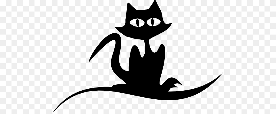 Cat Sitting Silhouette Clip Art, Stencil, Animal, Fish, Sea Life Png