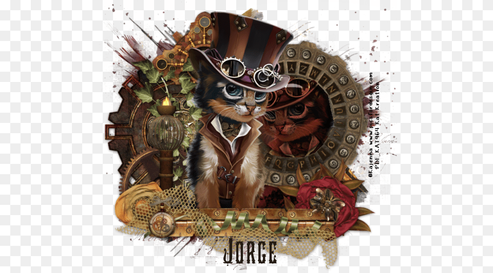 Cat Steampunk Illustration, Emblem, Symbol, Animal, Mammal Png