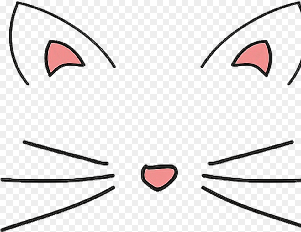 Cat Sticker Clipart Cat Ears No Background, Animal, Mammal, Pet, Bow Free Png Download