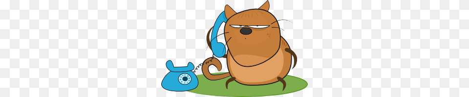 Cat Talking In Phone Clip Art Png