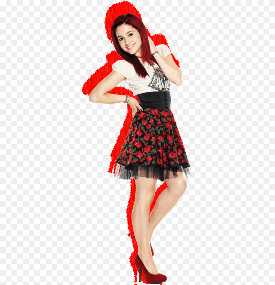 Cat Valentine Tori Vega Fashion Nickelodeon Dress Ariana Grande Cat Without Background, Adult, Shoe, Person, High Heel Png