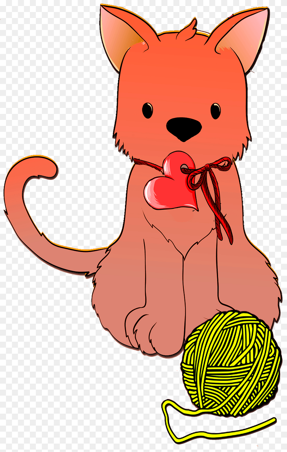 Cat With A Ball Of Yarn Clipart, Plush, Toy, Baby, Person Free Transparent Png