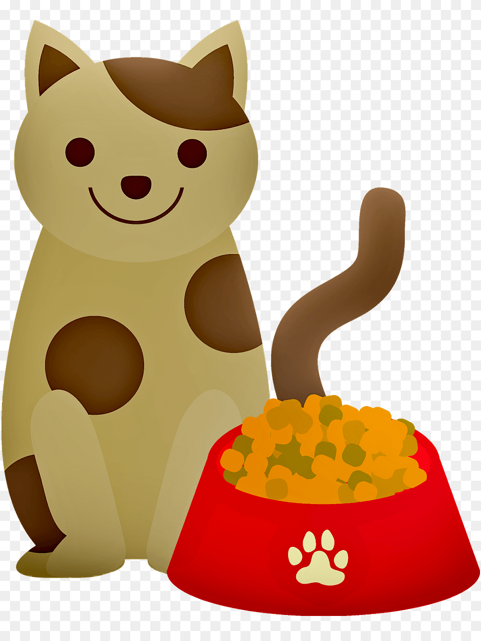 Cat With A Bowl Of Food Clipart, Winter, Snowman, Snow, Outdoors Free Transparent Png