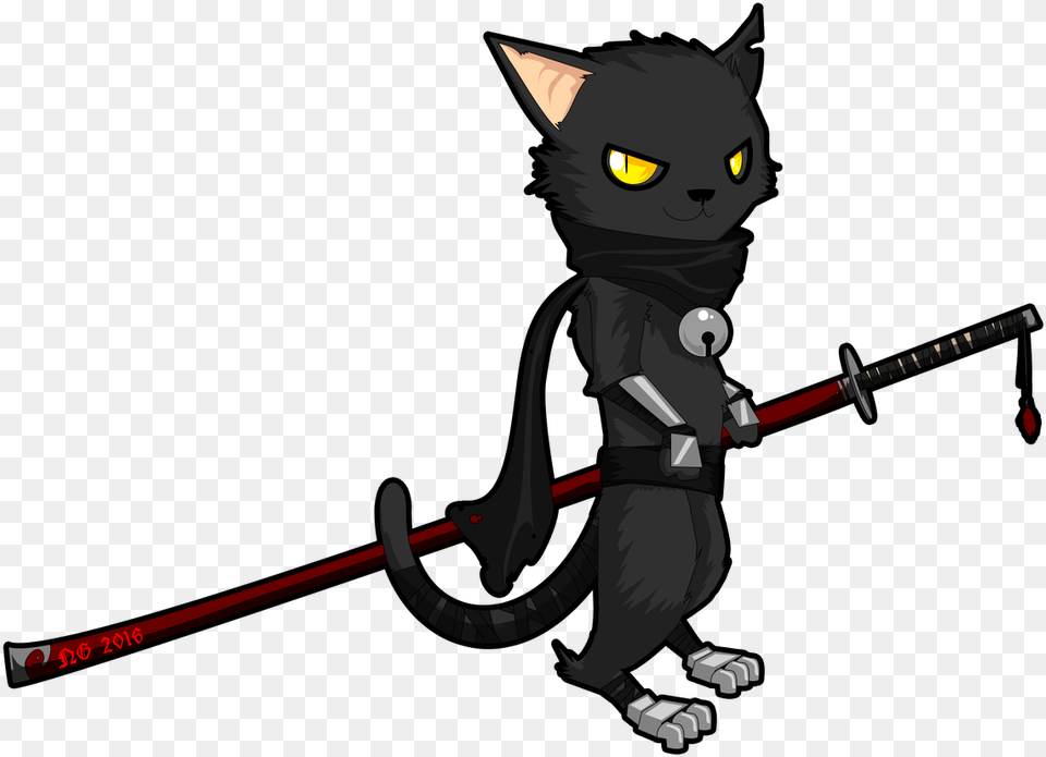 Cat With A Katana, Weapon, Baby, Sword, Person Png