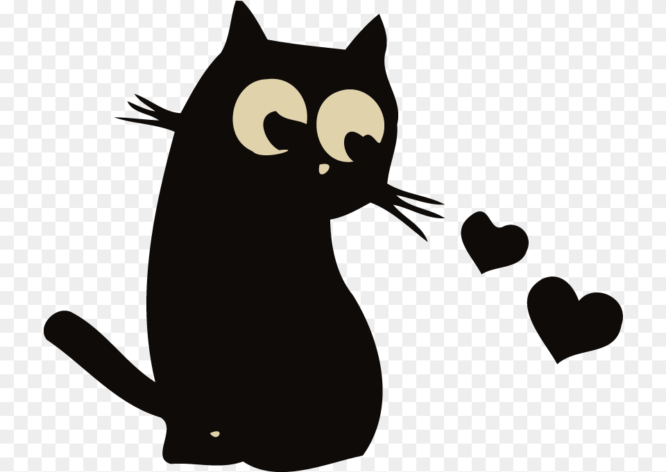 Cat With Heart Eyes Vector Image Cat, Person, Animal, Mammal, Pet Free Png