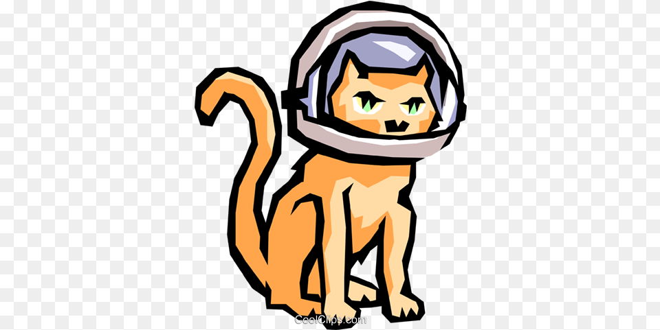 Cat With Space Helmet Royalty Vector Clip Art Space Cat With Helmet, Baby, Clothing, Crash Helmet, Hardhat Free Transparent Png