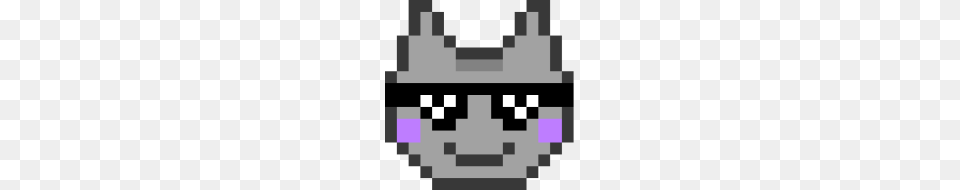 Cat With Sunglasses Pixel Pixelart Gift, Stencil Png