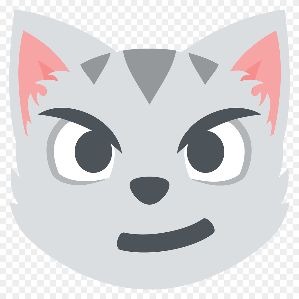 Cat With Wry Smile Emoji Clipart, Animal, Mammal, Pet, Angora Free Png Download