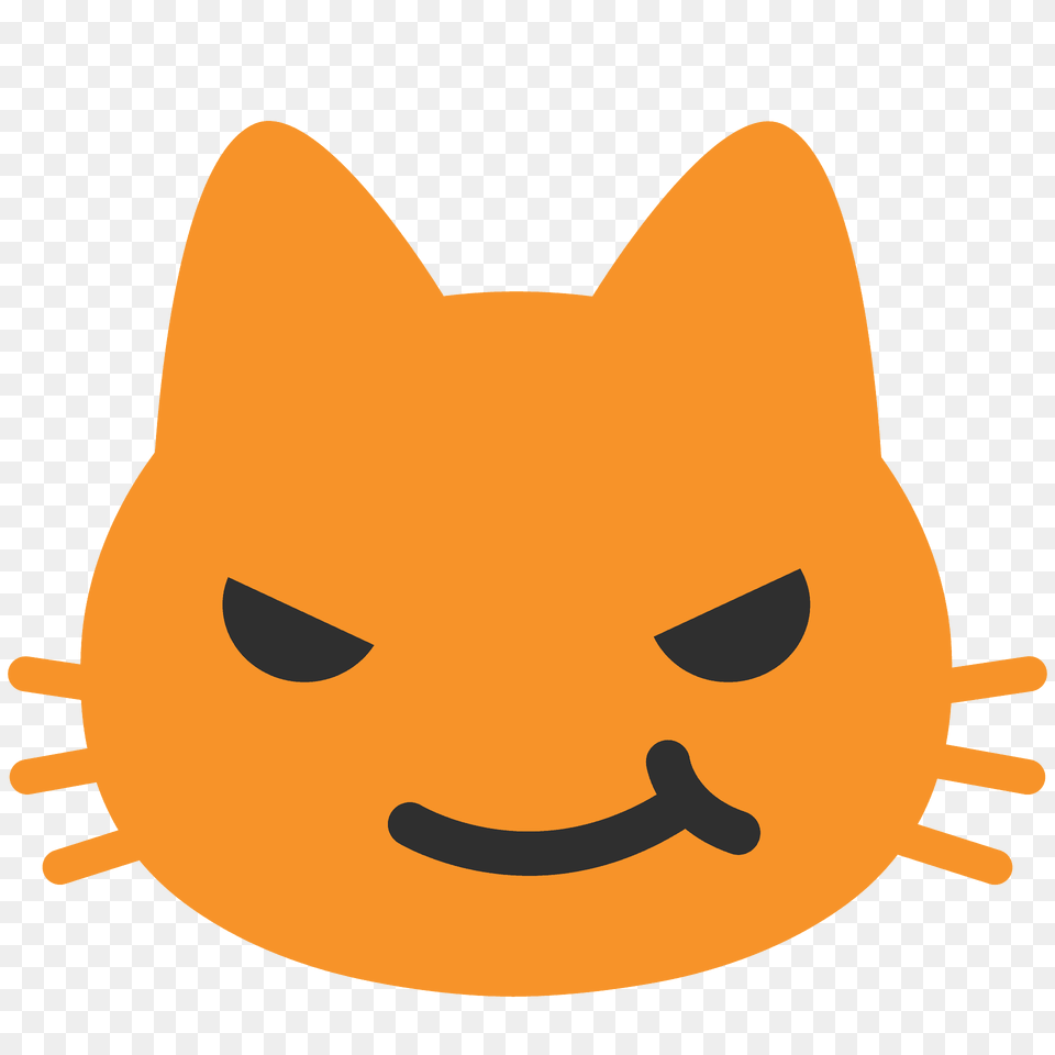 Cat With Wry Smile Emoji Clipart, Animal, Mammal, Pet, Fish Png Image