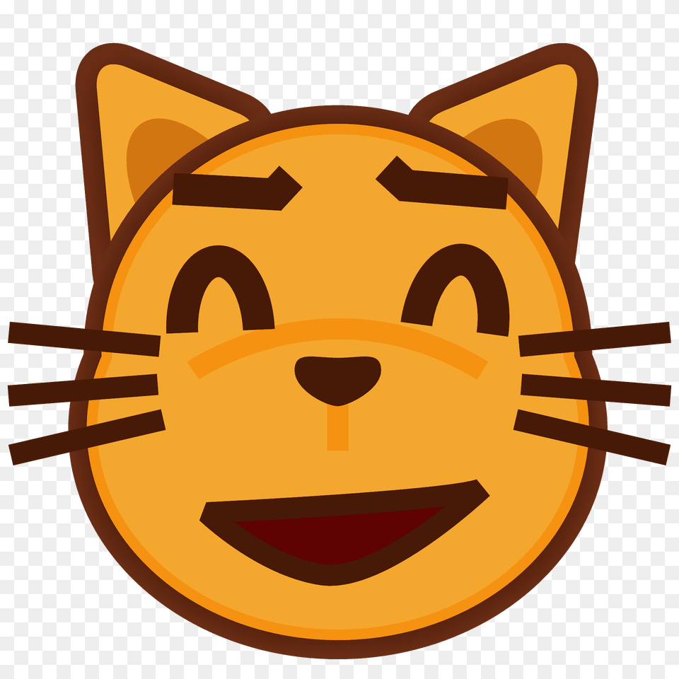 Cat With Wry Smile Emoji Clipart, Bulldozer, Machine, Logo Free Png