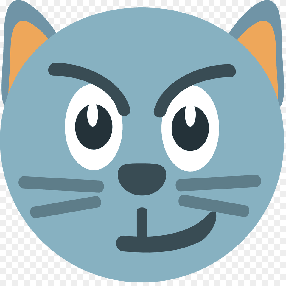 Cat With Wry Smile Emoji Clipart, Plush, Toy, Disk Png