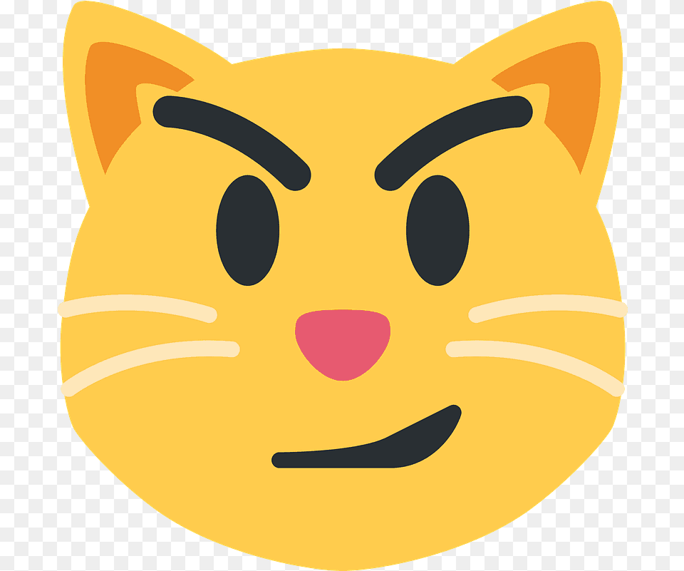 Cat With Wry Smile Emoji Clipart Smirk Cat Emoji Discord, Plush, Toy, Animal, Mammal Free Png Download