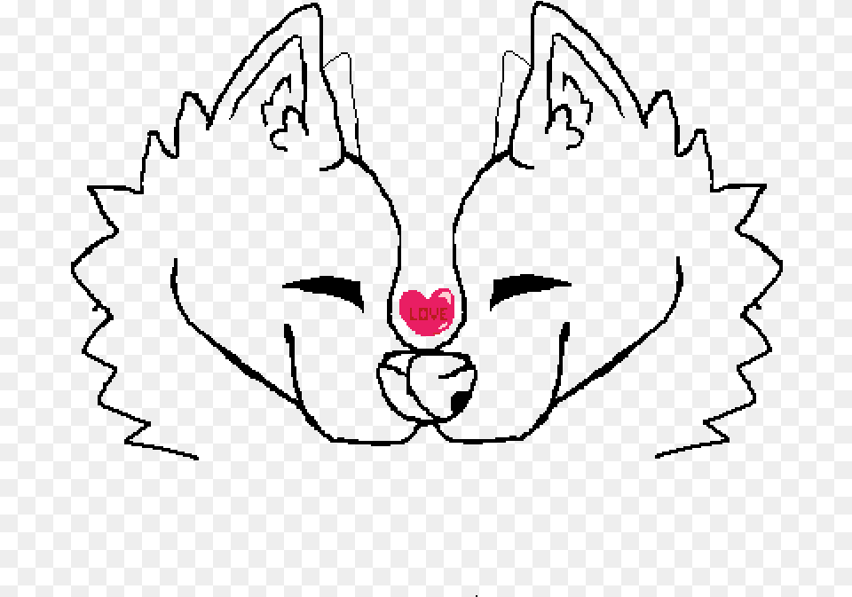 Cat Yawns, Heart Png Image
