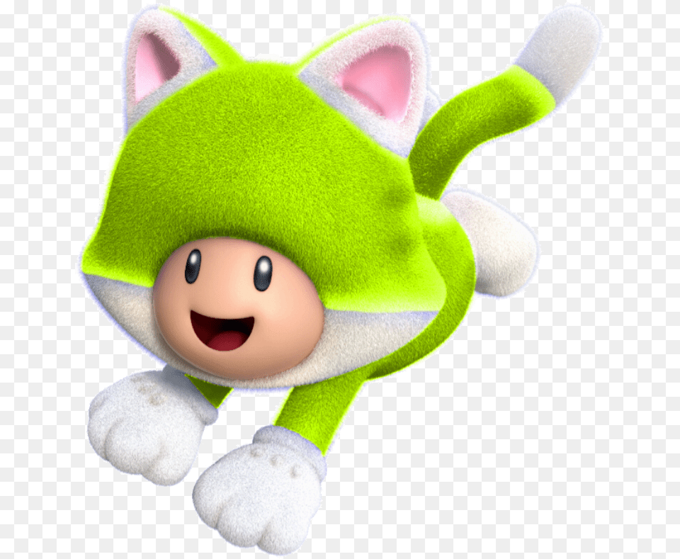 Cat Yellow Toad Super Mario 3d World Cat Toad, Plush, Toy, Face, Head Free Png Download