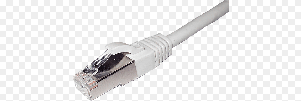 Cat6a Sftp Lsoh Snagless White Patch Lead Cable, Adapter, Electronics Png Image
