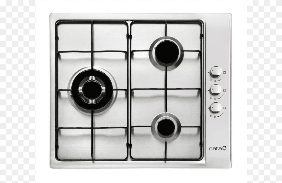 Cata Gib 6021 X Placa Gas Inox 3 Fuegos Stock, Cooktop, Indoors, Kitchen, Appliance Free Png Download