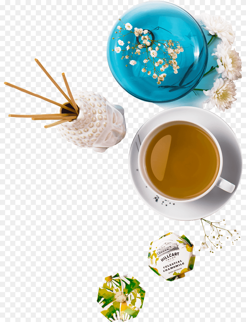 Catalogtisanecelestial Chamomile T Tea, Cup, Plate Png Image