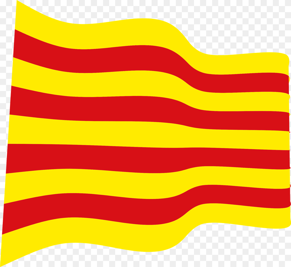 Catalonia Wavy Flag Clipart Png Image
